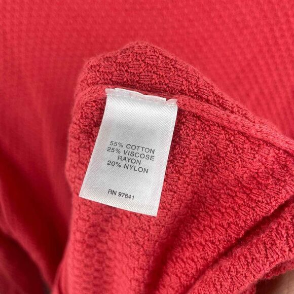 J. Jill Coral Oversized Tunic Style Knit Sweater Sz M Cotton Viscose Rayon Nylon - Picture 8 of 10